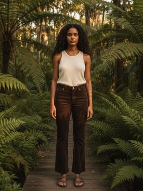 The Limited Dark Brown Corduroy Boot-Cut Pants